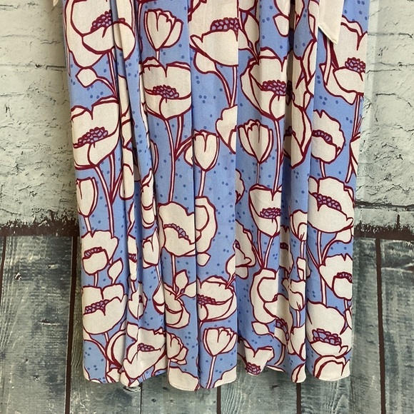 TED BAKER Tindraa Floral Frill Midi Dress Size 5 US 12 Ruffle Feminine Coquette - Picture 13 of 16